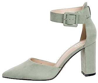 Rio Fiore Scarpe con Tacco, Décolleté Donna, Nere/Bianche/Verde/Rosa/Blu/Lila/Beige/Menta/Fucsia/Rosso, 8.5 cm Tacco Largo, Slingback, Ecopelle/Ecopelle Scamosciato, Cinturino sul Retro, 2062A
