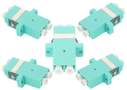 OSALADI Lot de 2 Adaptateurs Fibre Optique Femelle vers Femelle Coupleurs de Câbles Fibre Optique Compatibles Om4 Monomode vers Om4 5 Pièces