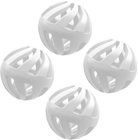 ShakeNext® | 4 Stück Kunststoff Mixball für Sport Fitness Eiweiß & Protein-Shaker, Schüttelkugel, Blender Ball für Gemischte Getränke (Weiß)