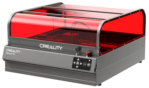 Creality Falcon2 Pro Laser Graviermaschine 40W Laserleistung mit 1,6W Lasermodul, integrierte Kamera, Air Assist, zaunartiger Schutzstreifen, Holz Laserschneider mit Feuer/Luftstrom/Linsenüberwachung