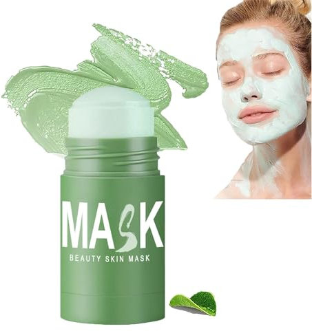 Juxek Grüner Tee Maske, Grüner Tee Tiefenreinigungsmaske Grüner Tee Tiefenreinigungsmaske Stick Mitesserentferner, feuchtigkeitsspendend & Ölkontrolle für alle Hauttypen (1pcs)