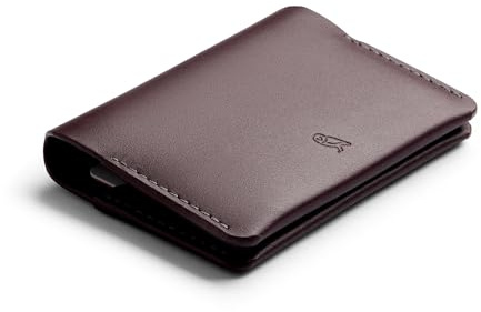 Bellroy Under Cover (schlankes Kartenetui aus Leder mit Kartenfach, Schnellzugriffsschlitz und Platz für gefaltete Geldscheine) - DeepPlum