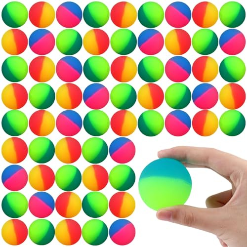 Jenaai 100 Pcs 45 Mm/1.77 Inch Bouncy Balls Bulk for Kids, Extra Large Ball