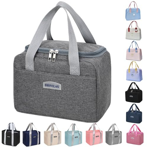 WUWYOUWL Sac à déjeuner, mignonne boîte à repas isotherme en carton, sacs isothermes réutilisables et imperméables pour déjeuner, sac à repas pliable pour femmes, hommes, enfants et étudiants, pour