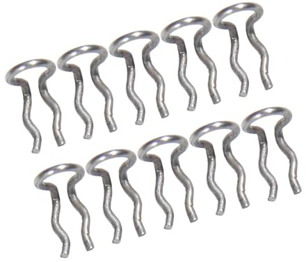 Ronyme 10-teiliges Bremsbelag-Bremssattel-Federclip-Bremsbelaghalter-Silber Professionelles, einfaches Installations-Bremssattel-Hardware-Set