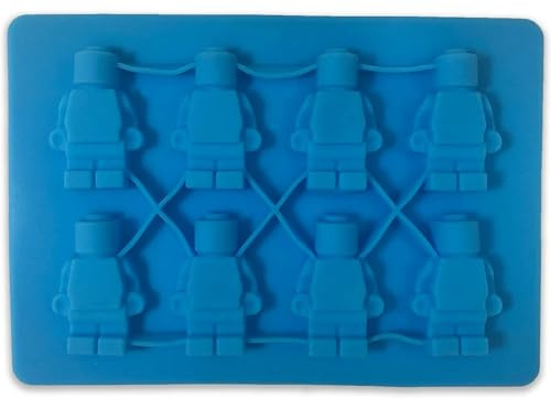 Robot Brick Man Silicone Mould – Versatile Chocolate, Ice, Sugarcraft, and Cupcake Topper Tray