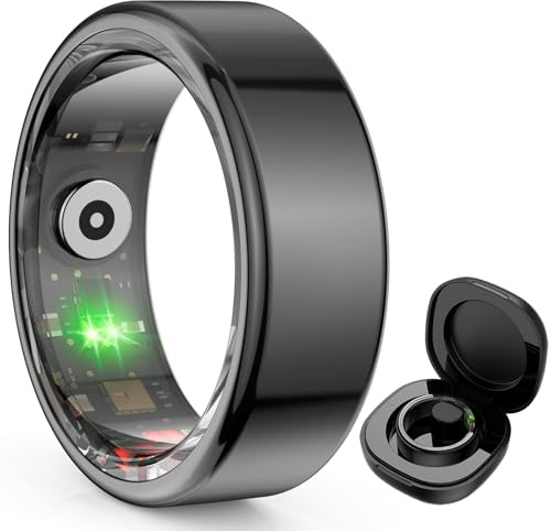 findtime Smart Ring Fitnessring Android iOS Schrittzähler Smartringe für Herren Smartringe für Damen Gold Silber Fitness Ring Pulsmesser Sleep Tracker Aktivitätstracker Smartring Fitness Tracker Ring