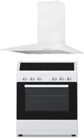 COMBO PACK COCINA VTC BLANCA CON HORNO ELECTRICO Y CAMPANA DE 60 A JUEGO/GRAN CAPACIDAD DE EXTRACCION/ALTA GAMA