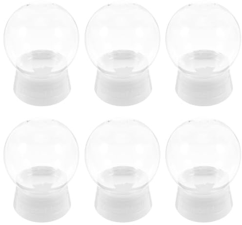 STOBAZA 6 Stück DIY Schneekugel Set 4.13In Leere Mit Abschraubbarem Deckel Befüllbare Glaskugeln Für Weihnachtsdeko Und Heimwerker Bastelprojekte