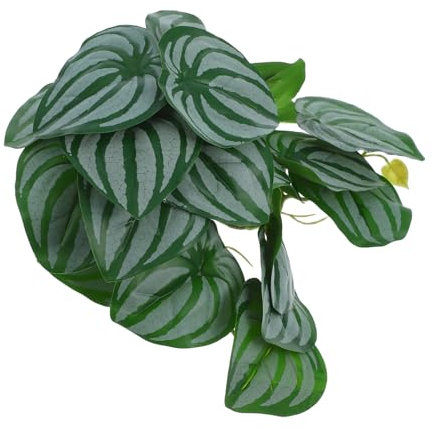 Artificial Plant Decoration Fish Tank Accessories Fish Tank Plants Animals The Animal Terrarium Faux Plant plants Leopard Gecko Accessories Peperomia Plant Abs Green