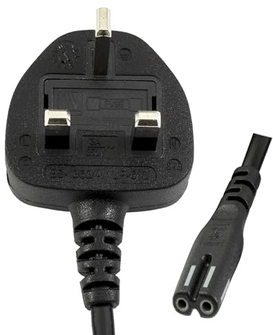 Lite-am 2m UK Mains AC Wall Power Cable 2 Prong Lead C7 Figure 8 Cord For Panasonic Viera TX-40DS400B 40 Full HD SMART LED TV