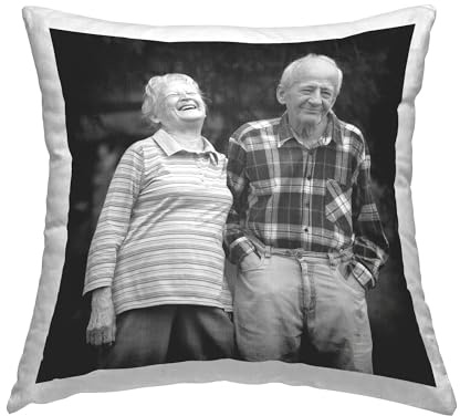 Larilotte Personalisiertes Kissen mit Foto Bedrucken Lassen, Fotokissen 40x40 cm Weiß, Kissen mit eigenem Bild & Text selbst gestalten, Kissenbezug personalisiert, mit Füllung optional