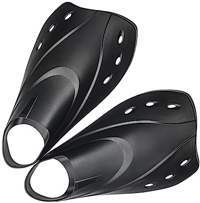 WOONEKY Aletas Cortas Fabricadas en Flexibles y Ligeras Ajustables para Natación y Snorkel para Adultos Ideales para Piscina y Mar