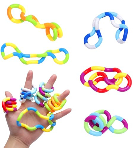 Tangle Fidget Toys Set 5 Stück – Anti Stress Spielzeug für Erwachsene – Stimming Handspielzeug zur Konzentration, Autismus, ADHS Schule, Entspannung & Therapie
