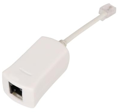 DSL Filter for Landline Phone DSL Modem Phone Filter Adapter RJ11 Splitter Male to Female ADSL Cable for Interference Static Noise Blocker ADSL in-line Filters for Fax Answering Machine Line Splitter