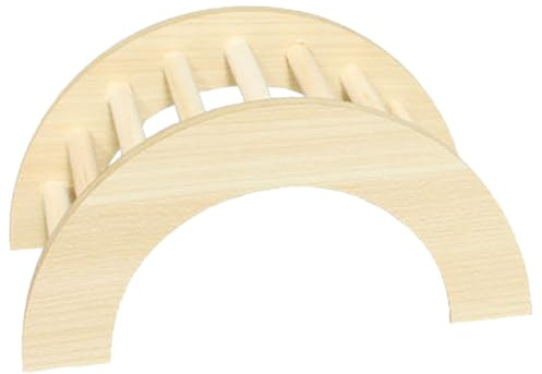 BESTonZON Holzbrücke für Hamster Kleintierbrücke aus Holz Hamsterleiter Hamsterspielzeug Hamsterzubehör Holzleiter für Hamsterkäfig Klettermöglichkeit für Kleintiere