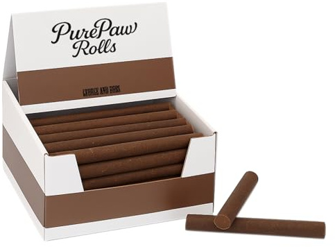 George & Bobs PurePaw Rolls Hirsch 50Stk. 17cm/STK., Hundekaurollen XXL, Hirschfleisch, Ergänzungsfuttermittel, Getreidefrei, Zahnpflege, Natürliche Zutaten