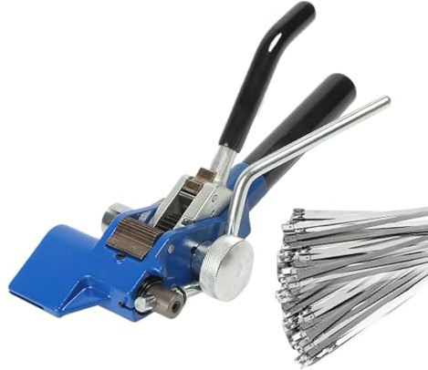 Cable Tie Clamps,Stainless Steel Hand Clamp For Packing Wire - Cutting Tool For Cable Ties | For Electric Jewelry Making Metalworking HVAC Upholstery Plumbing Artis
