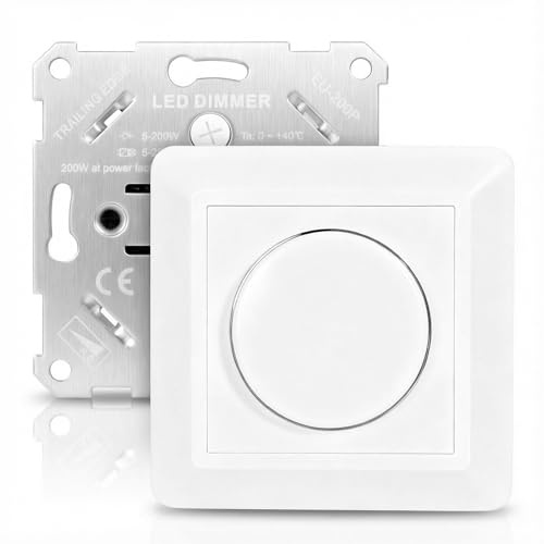 Dimmer Schalter 220-240V,Dimmer für Led Lampen 5-200W