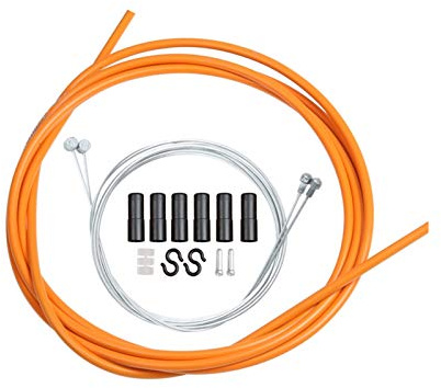 Cykelväxelvajer, cykelbromsvajer MTB Racercykel Växelvajer Bromsslangvajer Kontrollledning Slangvajerset Broms innervajerhölje (Bromsledning RÖD)(Brake Line Orange)