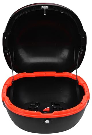 ACOGEDO Moto con de Bloqueo Antirrobo Capacidad 32L Impermeabilizante Maleta Maleta de Plástico Reemplazo para Densidad y También para Maletero de Moto de Cola de (Black)