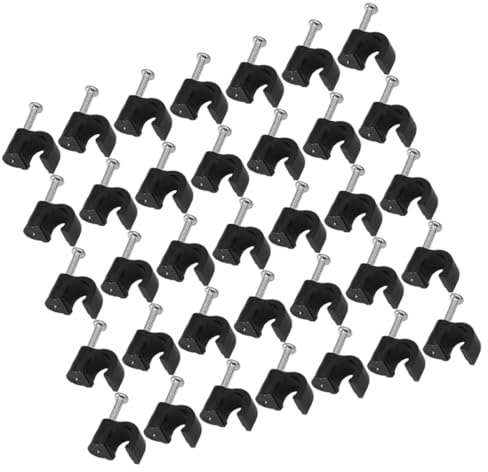 HOLIDYOYO 400 Pezzi Fermacavi Chiodi in Acciaio Resistenti per Cavi Esterni Clip per Cavi Rotonde 6mm Supporto Fissaggio a Parete per Casa e Ufficio Gestione Sicura di Fili e Prolunga