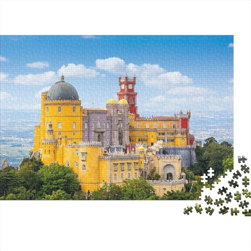 Schlosslandschaft 1000 Teile Papier Puzzle Erwachsene Gedächtnisspiel Gebäude Architektur Papierpuzzle Lern Geschenk 38x26cm/1000pcs