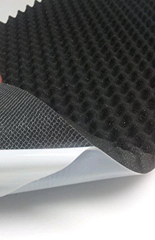 Mail2Mail Akustikschaumstoff als Akustik Noppenschaumstoff Flammhemend MVSS302-SELBSTKLEBEND- Platte 200x100x3cm (anth/schwarz) aus hochwertigem PUR-Schaumstoff