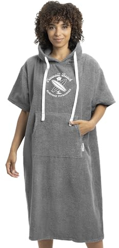 HOMELEVEL Badeponcho Unisex - Surf Poncho aus 100% Baumwolle - Handtuch für Erwachsene - Bademantel für Damen und Herren - Badetuch mit Kapuze