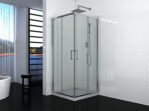 BOX DOCCIA RETTANGOLARE KARMEN 70X90 CON CRISTALLO 6mm TRASPARENTE oppure OPACO (TRASPARENTE)