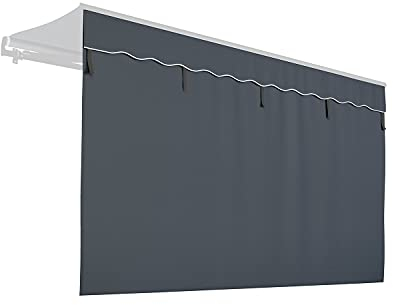 empasa Markisen Volant Markisenstoff Markisen-Zubehör Sonnenschutz Sichtschutz für unsere Gelenkarmmarkisen 'Start' und 'Start Plus', Farbe:anthrazit, Größe:350 cm