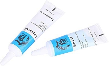 Akozon Öl für Angelrollen, Kit Lubricant Oil Grease Reel Set Fishing Reel Maintenance Tools (Weiß)