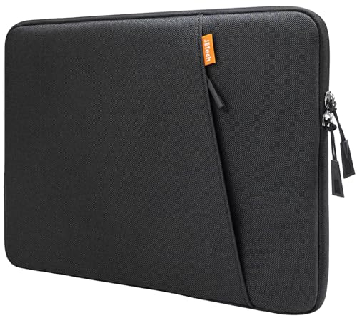 JETech Laptoptasche Hülle für 15 Zoll Notebook, Kompatibel mit MacBook Air 15 Zoll M4/M3/M2, MacBook Pro 16 Zoll M4/M3/M2/M1, Wasserdicht Stoßfest mit Laptop Sleeve (Schwarz)