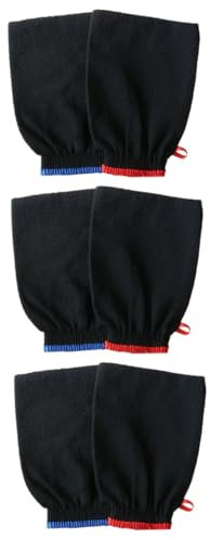 Angoily 6 Stk Badehandschuh Schrubber Natürliches Duschluffa Fäustling Bräunungshandschuh Für Den Rücken Radiergummi Luffa Fausthandschuh Körperbürstenhandschuh Einzelne Schicht Wäscher