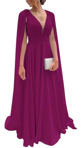 Vestidos largos de dama de honor para boda, vestidos de chifón para invitadas de boda para mujer, vestidos formales de fiesta de noche de línea A, 44