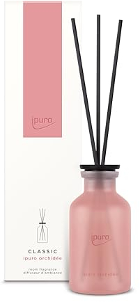ipuro - Classic Raumduft ORCHIDÉE - 75ml | Raumerfrischer mit fruchtigen Noten, sizilianischer Limone, Pfirsich, Veilchen & Maiglöckchen Duft | Diffuser mit Stäbchen | Lufterfrischer Wohnung