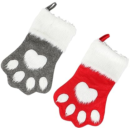 Cabilock 2St weihnachtsüberraschung Weihnachts Party hängende Welpenstrümpfe Hund Weihnachtsstrumpfhalter Weihnachtssto Geschenke weihnachtsgeschenktüte weihnachtssocken