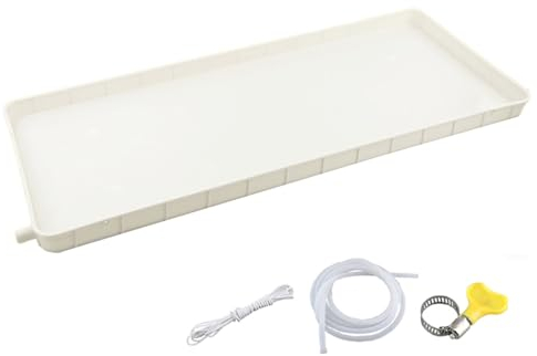 DJJYCTNM Air Conditioner Condensate Drain Pan, Indoor/Outdoor Unit Water Collecting and Drainage Plastic Drip Tray, Window AC Drain Kit PP Tray Water Collector ( Color : 81.5*33cm/32*13in , Size : 400