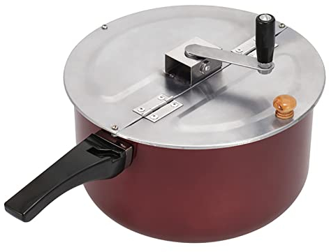 XNZJHPP Popcorn Maker Family Popcorn Machine Hand-Cranked Non-Stick Popcorn Pot w/Anti-Scald Handle And Removable Cover Thickened Stir Bar