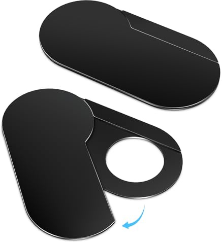 CloudValley Webcam Cover, 0.015 inch Ultra-Thin, 2-Pack Black
