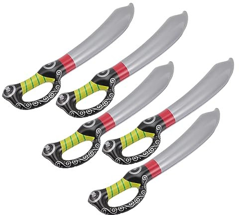 Gogogmee 5stücke Aufblasbares Piratenschwert Für Party Favor Cosplay Zubehör Kindergeburtstag Mottoparty Spielzeug Langlebig Und Robust