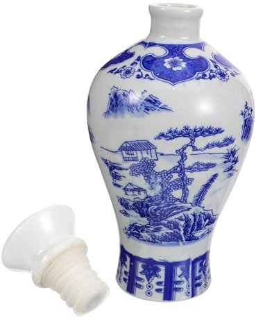 LALADEFIEE Chinesische Keramikflasche Für Wein Versiegelter Aufbewahrungshalter Weinflasche Im Chinesischen Stil Praktische Weinflasche Für Zuhause