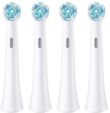 Wintem 4 Testine di Ricambio per Spazzolino Elettrico Universali e Adattabili a Tutti gli Spazzolini - Ideali per una Pulizia Sempre Efficace con Setole Morbide e Flessibili - Ideale per Famiglie