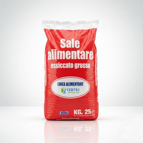 Sale Marino Grosso Alimentare 25kg Ottenuto per Evaporazione da Acqua di Mare Lavato e Essiccato