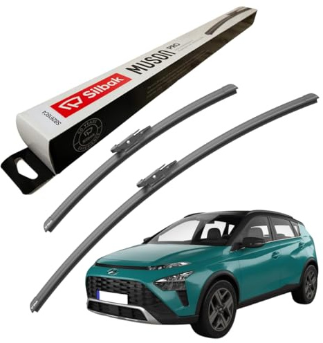 Silbak Windscreen Wipers, fits for HYUNDAI BAYON (2021 ONWARDS) Front Wiper Blades, 600mm/400mm