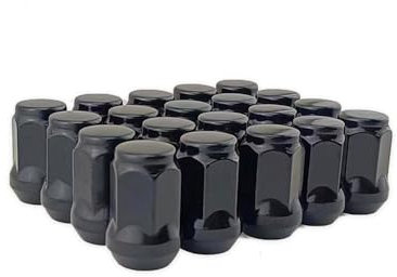 Radschrauben Radbolzen, 20 Stück Schwarze Radmuttern mit geschlossenem Ende, gewölbte Eichelmuttern M12x1,25, M12x1,5, M14x1,5, 1/2-20 Zoll, Sechskant 19 mm, Höhe 35 mm, Radmuttern(M12x1.5)