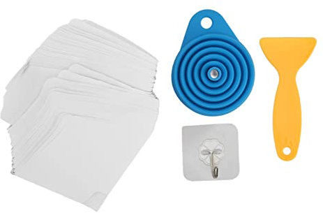 Srliya Paint Filter Paper Funnel, Fine Mesh Silicone Funnel Kit for Automotive Paint Sprayers, Varnishes, Resins, Paper Filter with Foldable, Silicone and Accessories