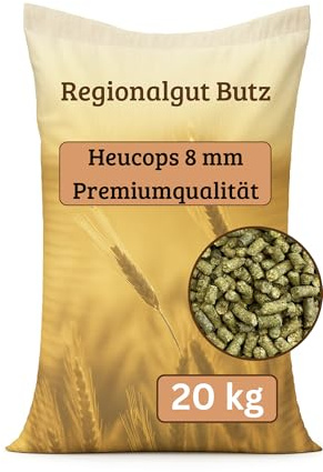 Heupellets | Heucobs 20 kg leicht auflösend aus Wiesenheu - Ideal für Pferde, Schafe, Ziegen... aus eigener Regionalen Produktion