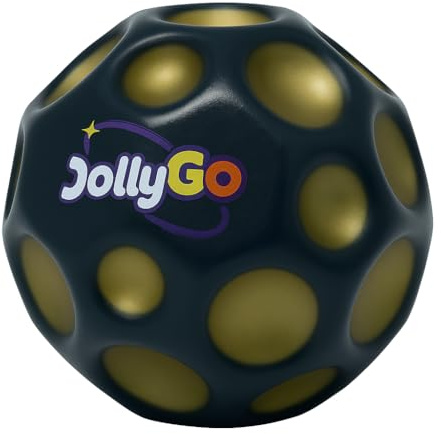 JollyGo Moonball,Jumpball 9cm,Großer Moon Ball,EIN knallendes Geräusch,hohe Springender Gummiball,Spaceball,Big Bouncing Balls,Moonball,Geschenk für Kinder,XL,Leicht greifbar,Original (Dunkelblau)