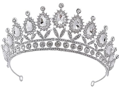 OUNONA Diadema De Novia Cristales De Imitación Plateada Delicada Accesorio De Cabello Para Boda Adorno Nupcial Para Mujer Para Ceremonia De Bodas
